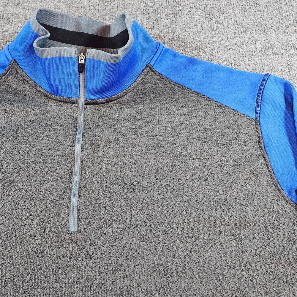 Nike Golf Performance Tour Mens Large Blue Grey 1/4 Zip Pullover 509095-013
